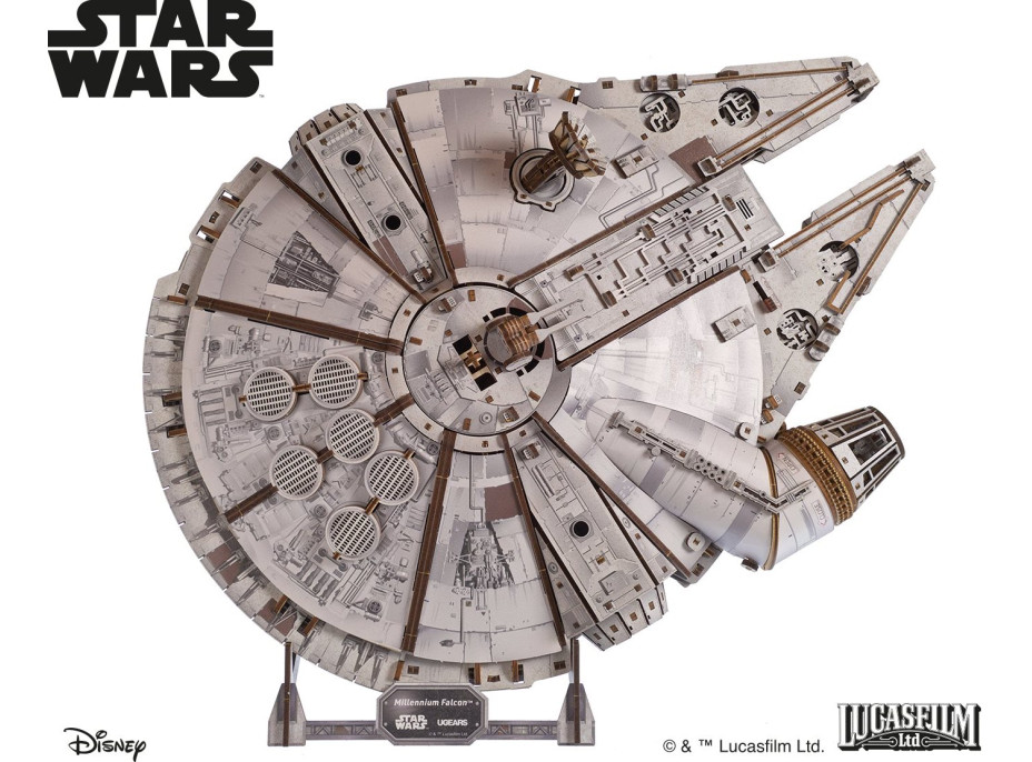 UGEARS 3D puzzle Star Wars: Millennium Falcon 1235 dielikov