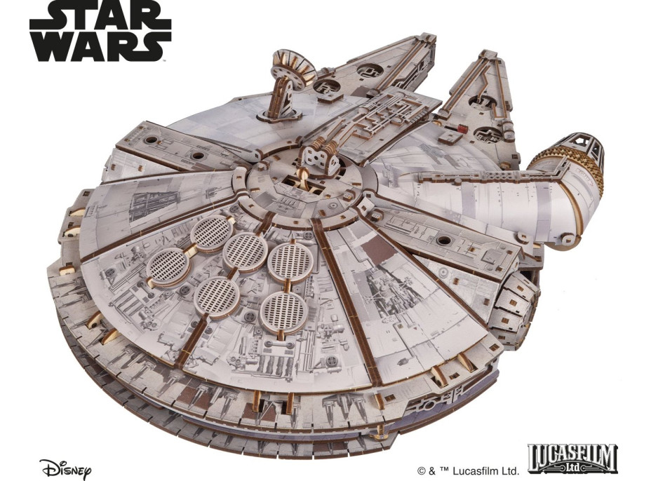 UGEARS 3D puzzle Star Wars: Millennium Falcon 1235 dielikov