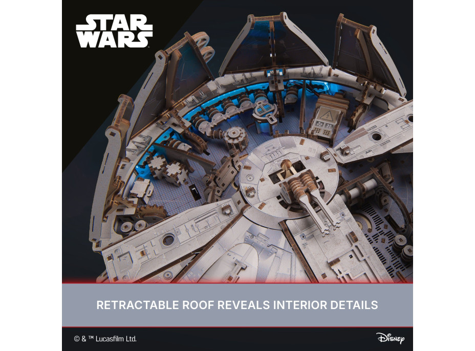 UGEARS 3D puzzle Star Wars: Millennium Falcon 1235 dielikov