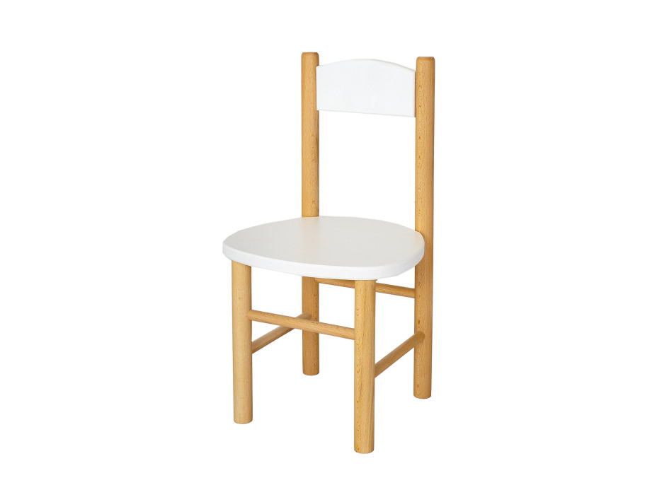Detská drevená stolička z masívu - farebná
