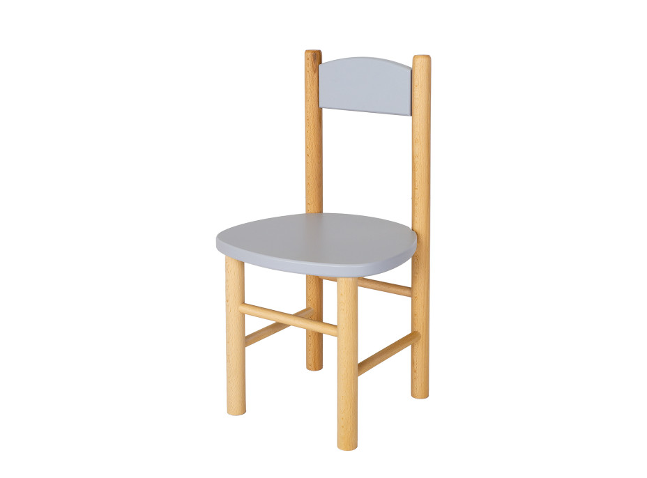 Detská drevená stolička z masívu - farebná