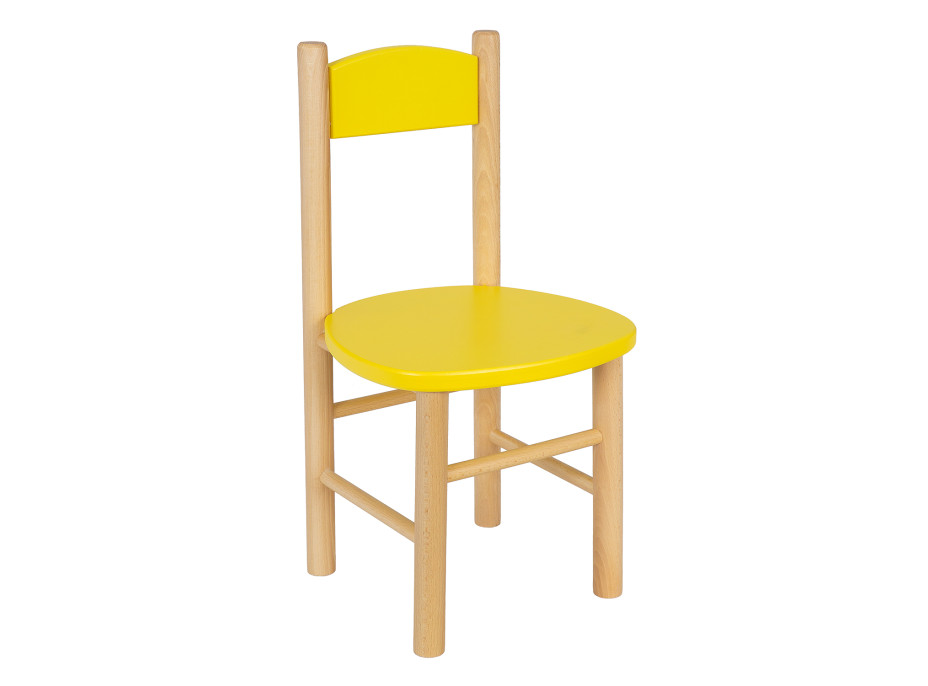 Detská drevená stolička z masívu - farebná