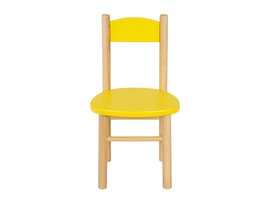 Detská drevená stolička z masívu - farebná