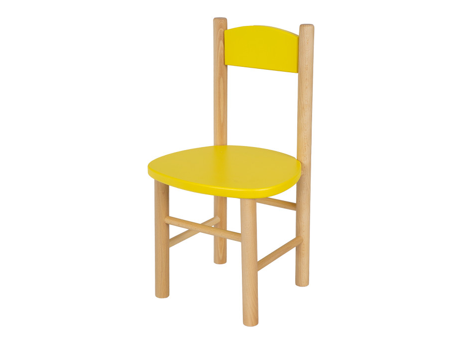 Detská drevená stolička z masívu - farebná