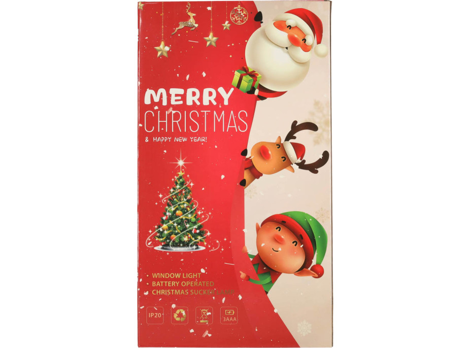 LED závesná dekorácia na okno - Merry Christmas - 45 cm