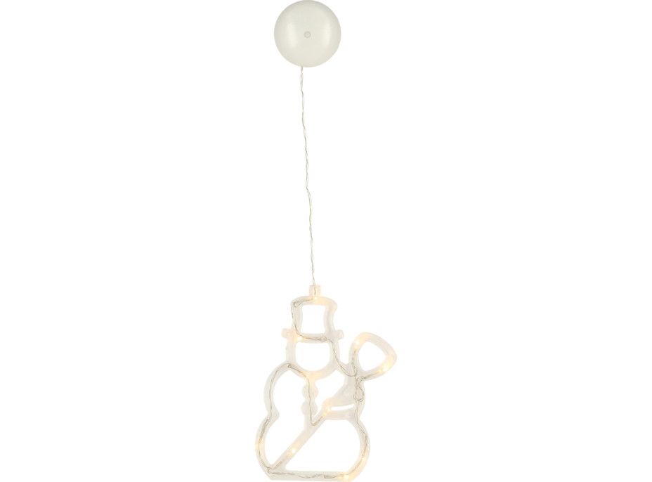 LED závesná dekorácia na okno - Snehuliak - 49 cm 10 LED