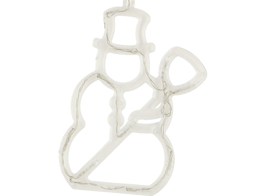 LED závesná dekorácia na okno - Snehuliak - 49 cm 10 LED