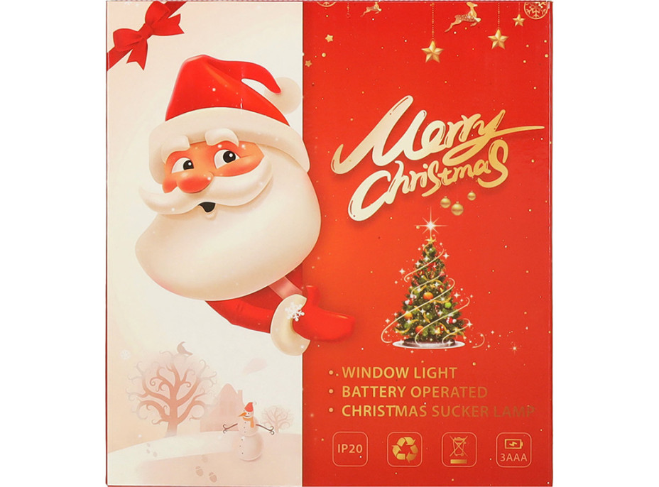 LED závesná dekorácia na okno - Snehuliak - 49 cm 10 LED