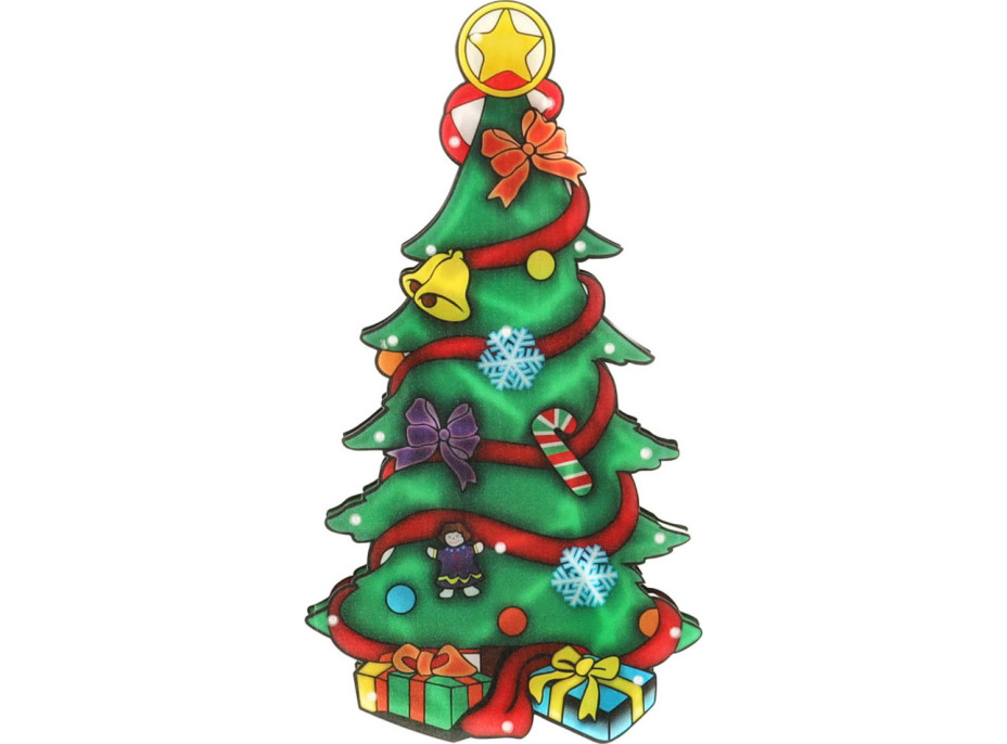 LED závesná dekorácia na okno - Vianočný stromček - 45 cm