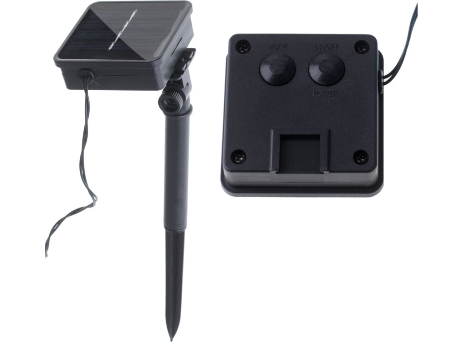 Solárne záhradné osvetlenie guličky - 7 m 50 LED - teplá biela