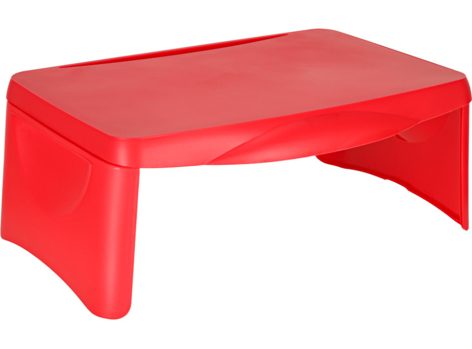 Detský stolík do auta s úložným priestorom červený