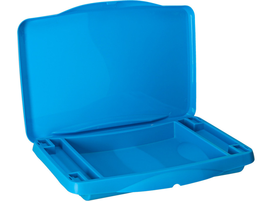 Detský stolík do auta s úložným priestorom - modrý