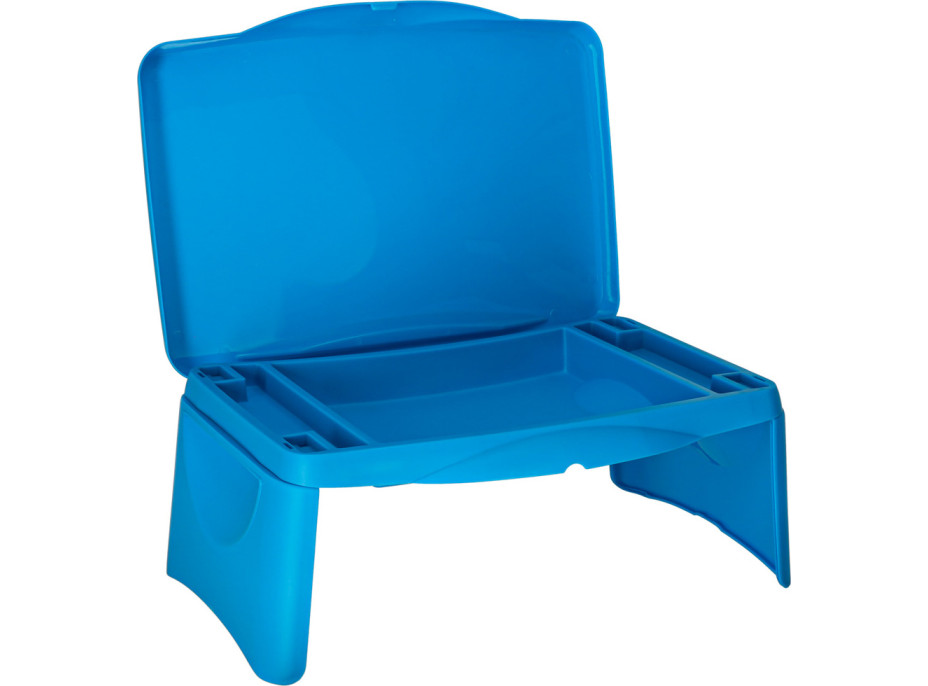 Detský stolík do auta s úložným priestorom - modrý