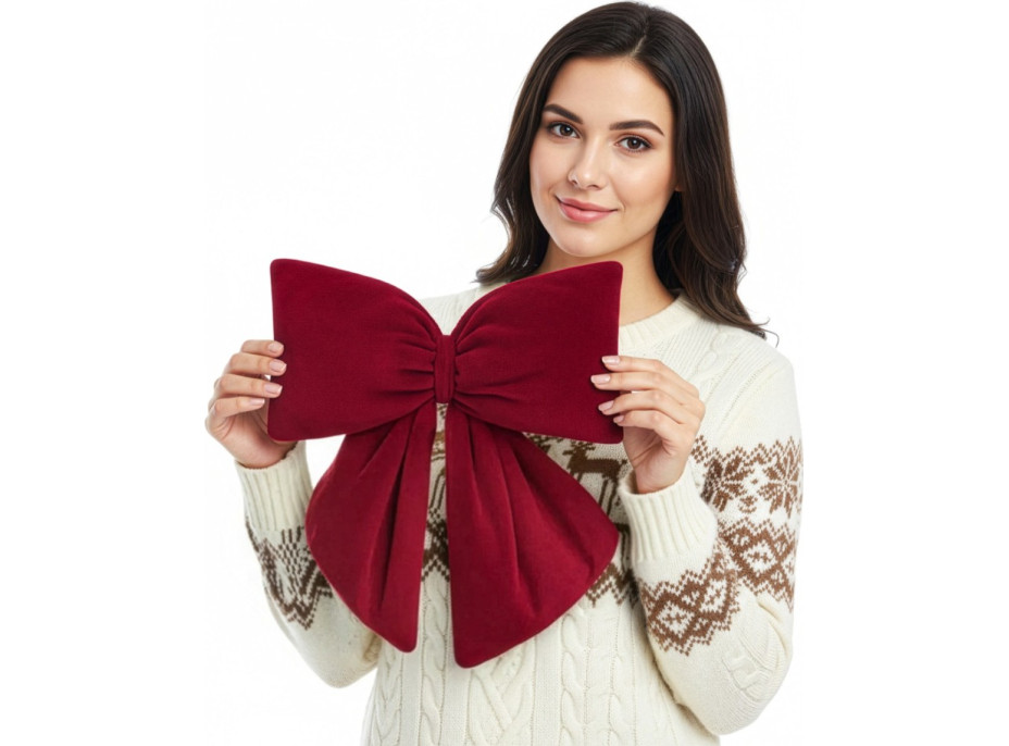 Dekoračná mašľa Rich Red Bow 29x33 cm - červená