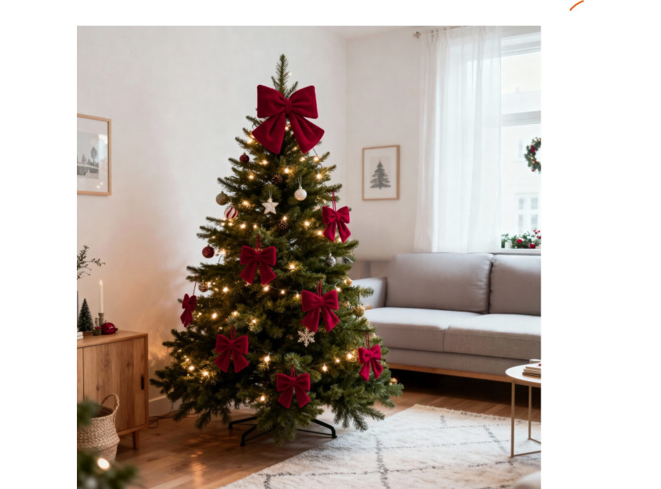 Dekoračná mašľa Rich Red Bow 29x33 cm - červená