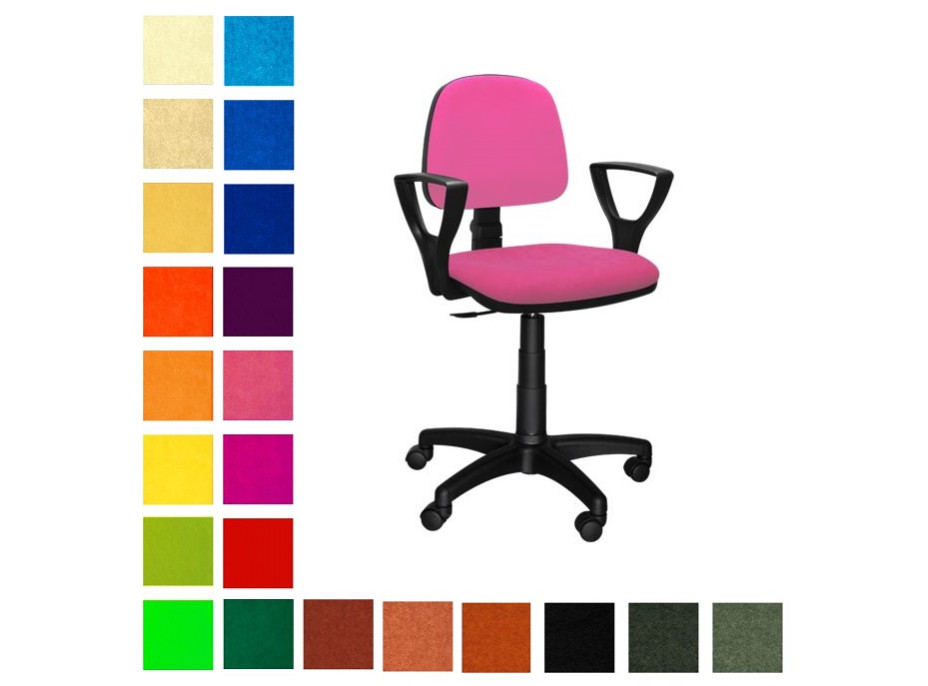 Detská otočná stolička BECKY - tmavo šedá, SUEDINE 36