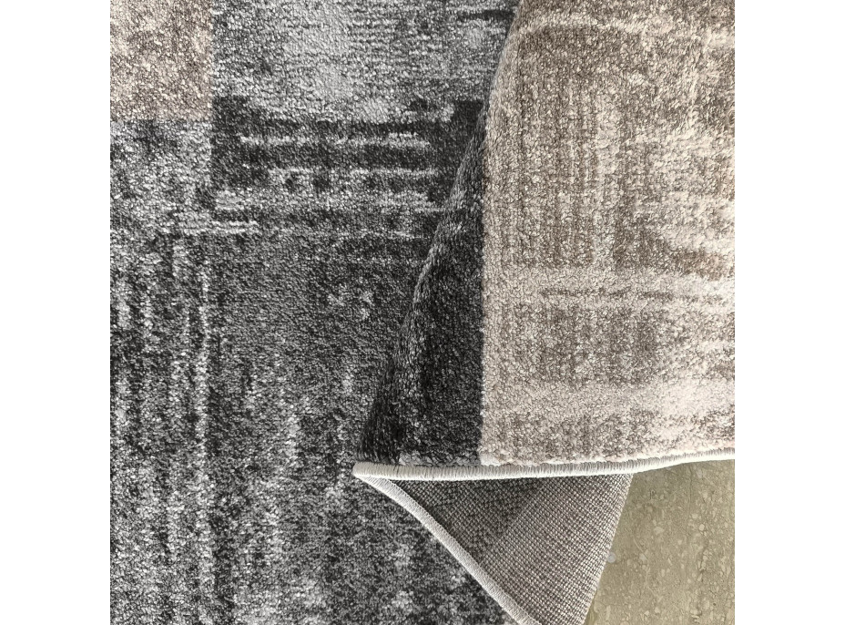 Kusový koberec PANNE squares - odtiene šedej