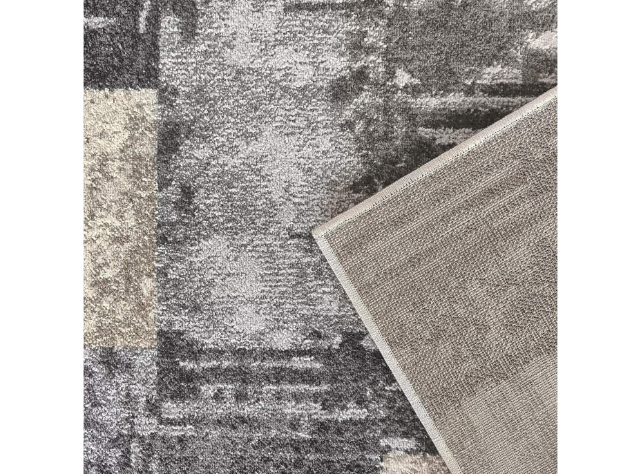 Kusový koberec PANNE squares - odtiene šedej