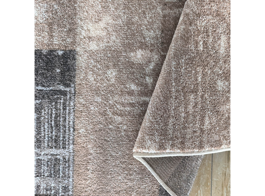 Kusový koberec PANNE squares - odtiene hnedej