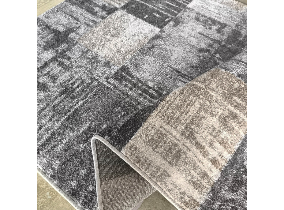 Kusový koberec PANNE squares - odtiene šedej