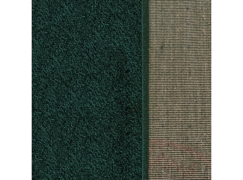 Kusový koberec WAVE Uni - tmavo zelený