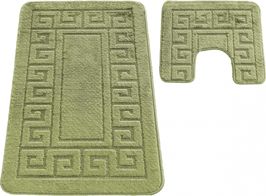 Súprava kúpeľňových predložiek s výrezom TÁŇA - greek - zelená