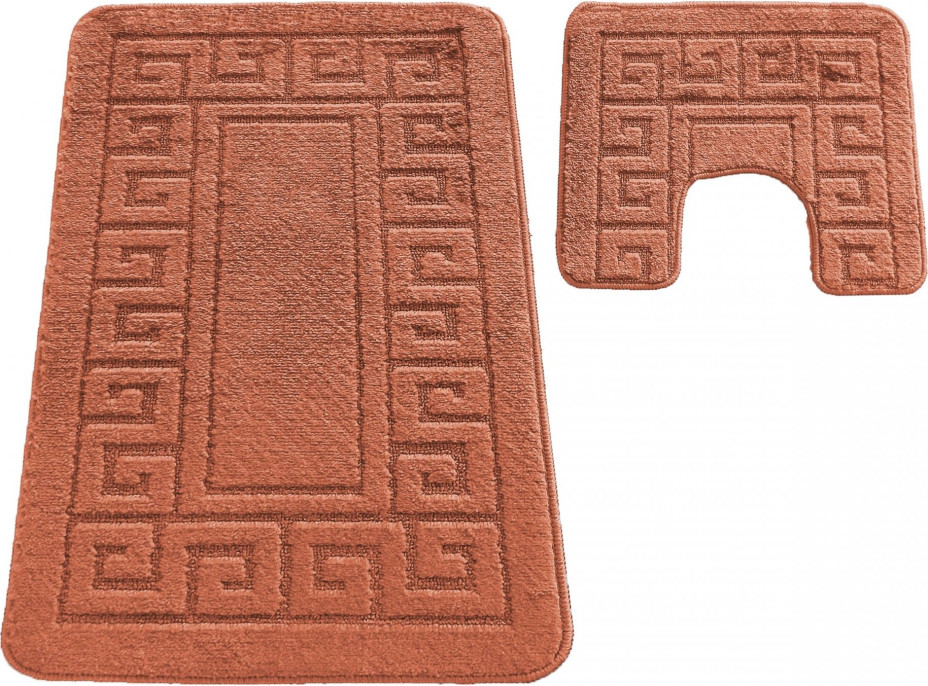 Súprava kúpeľňových predložiek s výrezom TÁŇA - greek - škoricová