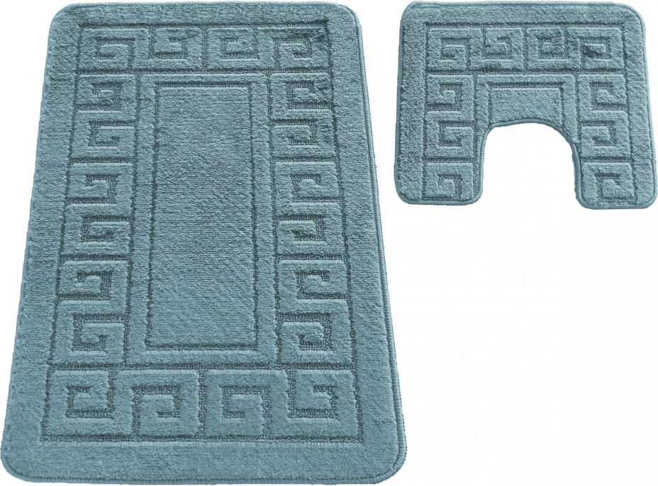 Súprava kúpeľňových predložiek s výrezom TÁŇA - greek - tmavo mätová