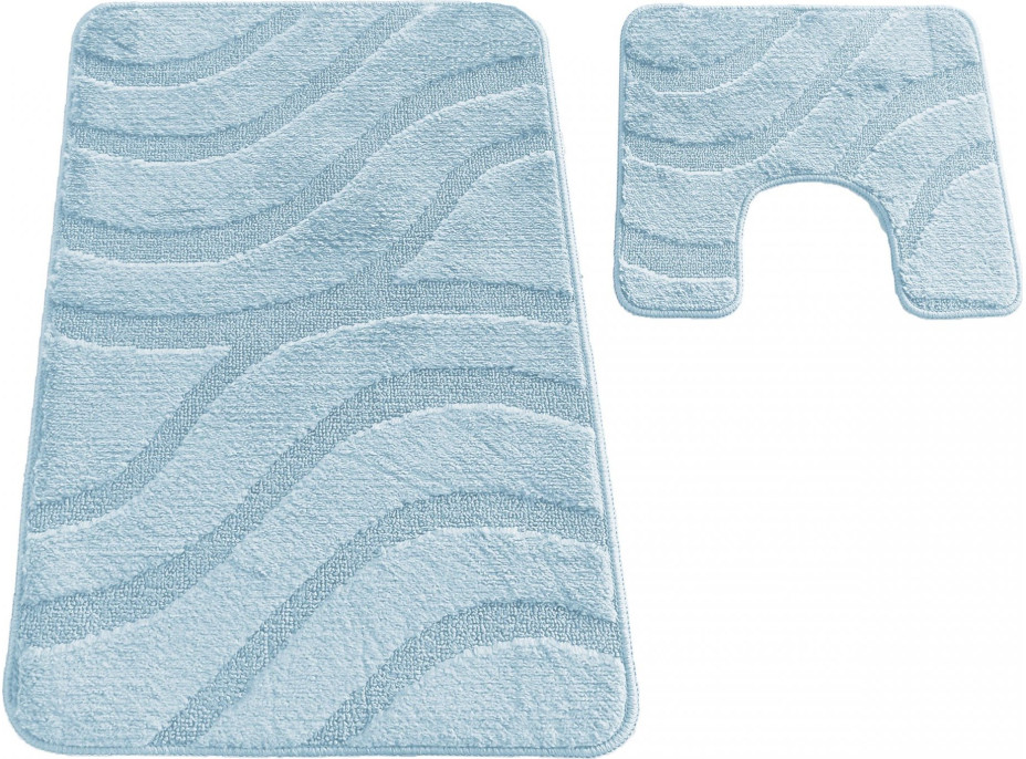 Súprava kúpeľňových predložiek s výrezom TÁŇA - symphony - svetlo modrá