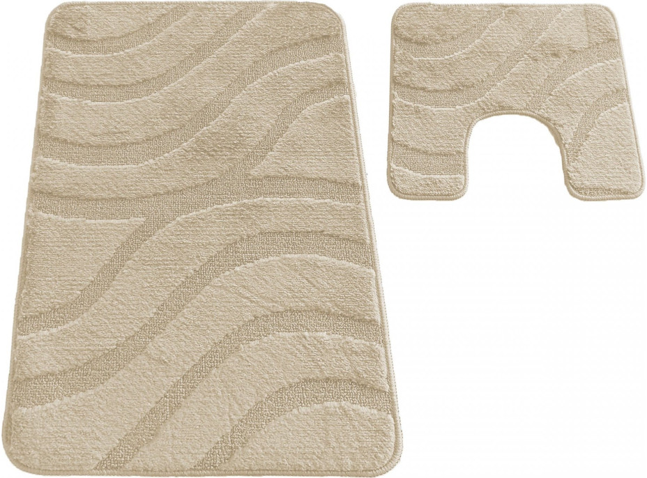 Súprava kúpeľňových predložiek s výrezom TÁŇA - symphony - béžová