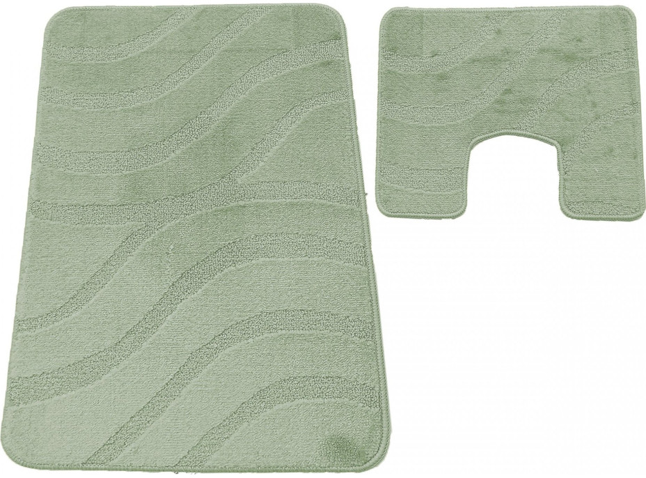 Súprava kúpeľňových predložiek s výrezom TÁŇA - symphony - mätová
