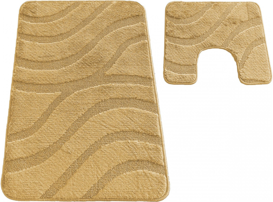 Súprava kúpeľňových predložiek s výrezom TÁŇA - symphony - šafránová