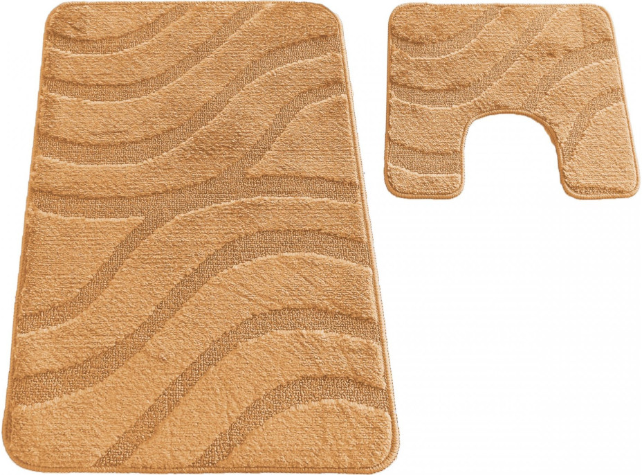 Súprava kúpeľňových predložiek s výrezom TÁŇA - symphony - lososová