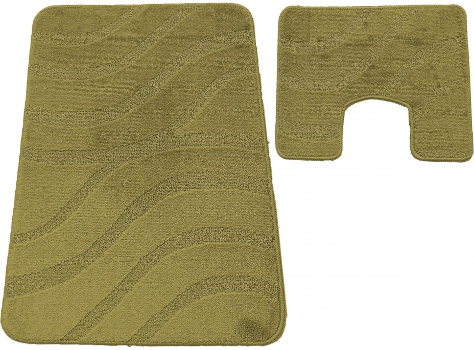 Súprava kúpeľňových predložiek s výrezom TÁŇA - symphony - khaki