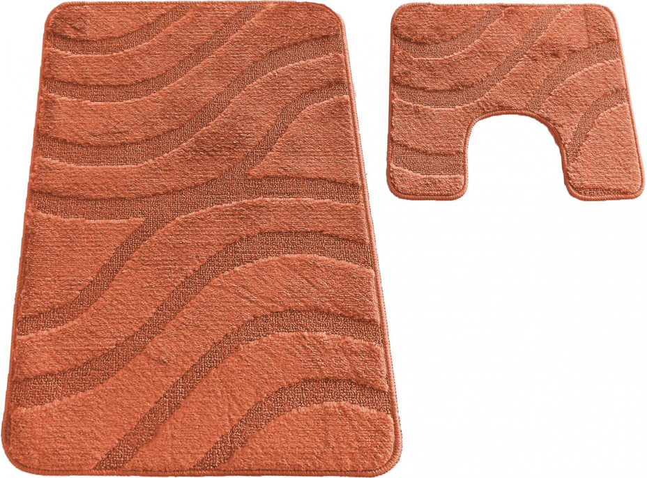 Súprava kúpeľňových predložiek s výrezom TÁŇA - symphony - škoricová