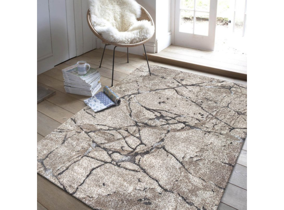 Kusový koberec PANNE stone - odtiene béžovej