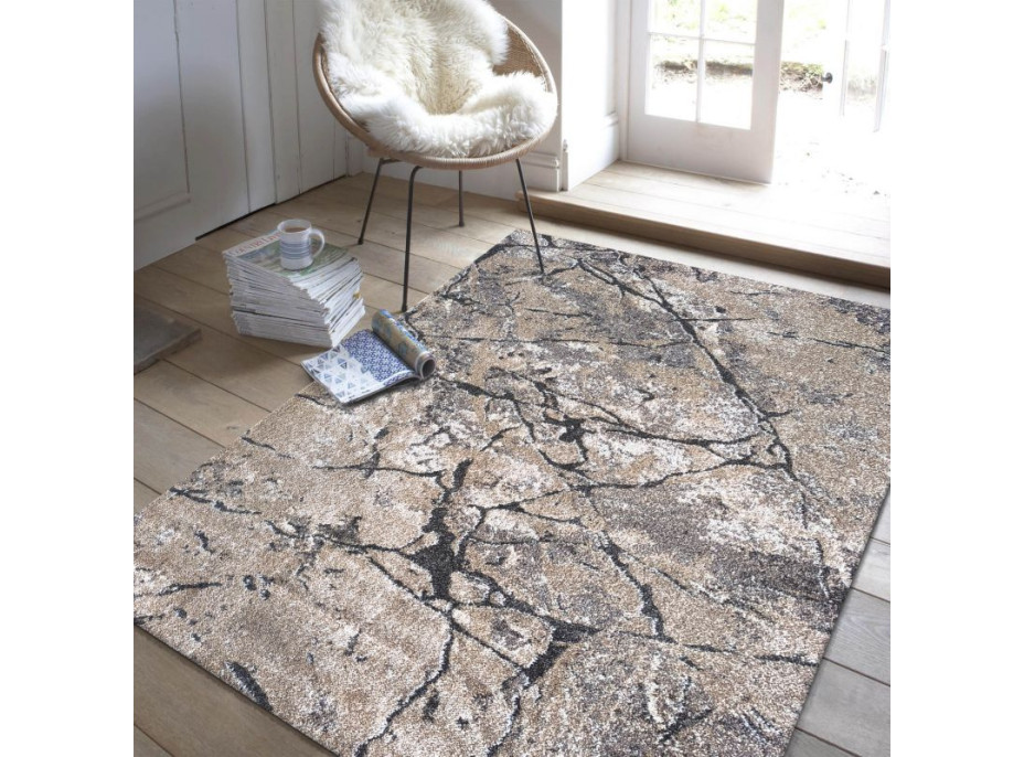Kusový koberec PANNE stone - odtiene hnedej