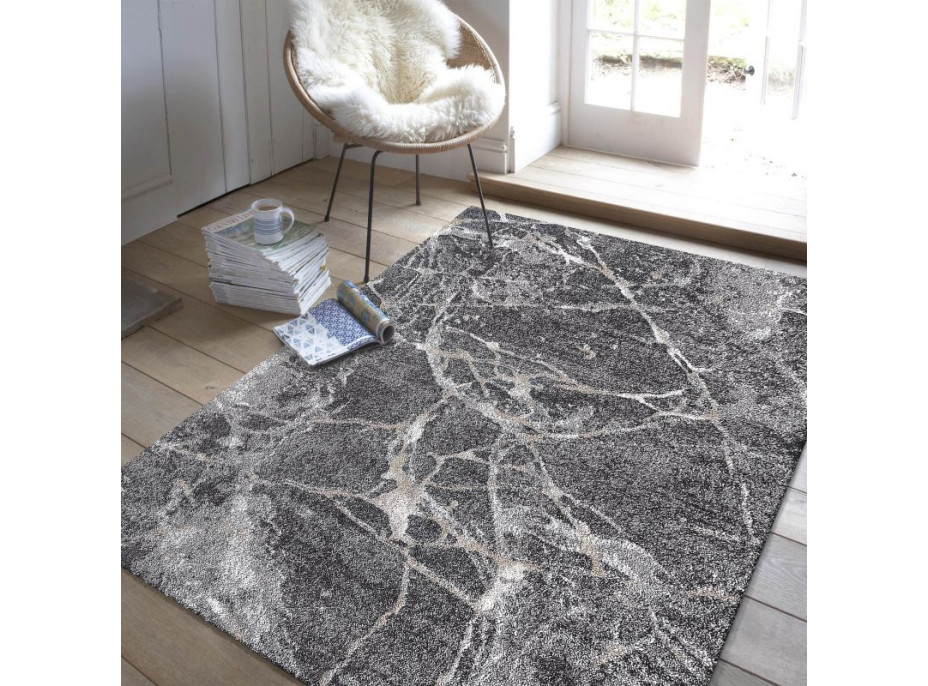 Kusový koberec PANNE stone - odtiene šedej