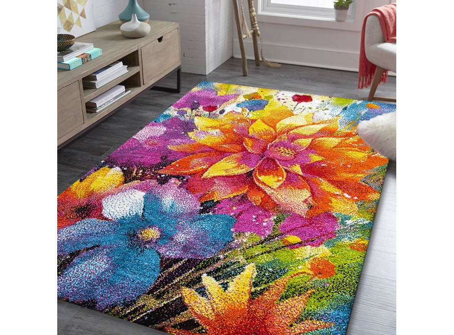 Kusový koberec PICASSO Flowers - vícebarevný