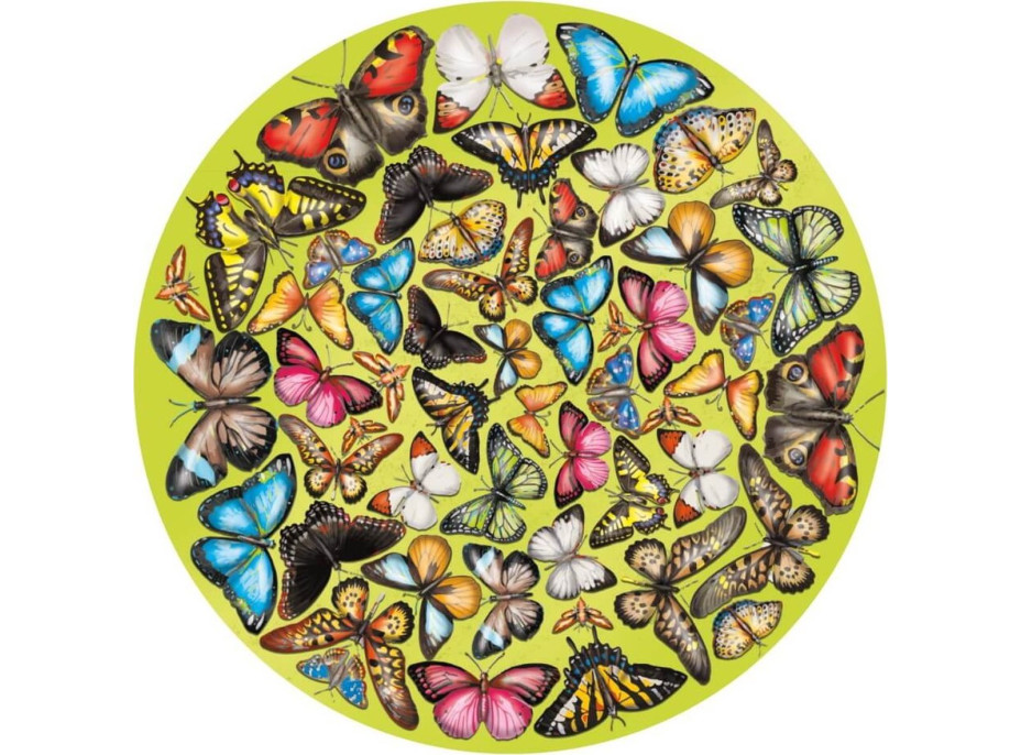 CURIOSI Obojstranné drevené puzzle Double: Motýle 424 dielikov