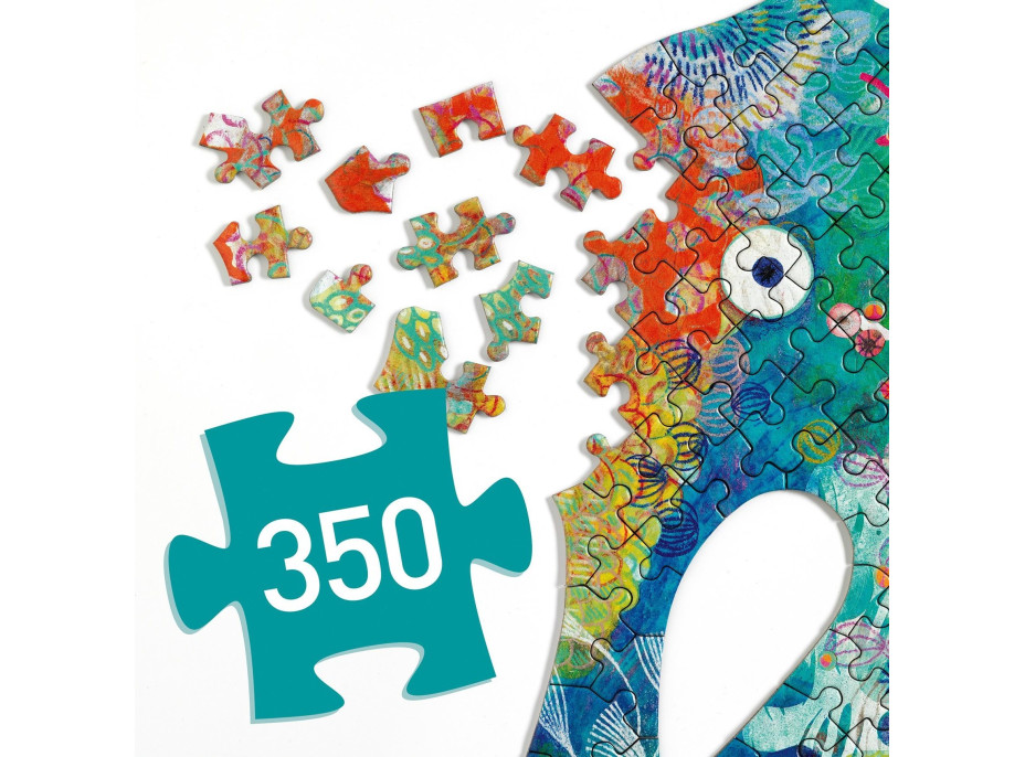 DJECO Obrysové puzzle Morský koník 350 dielikov