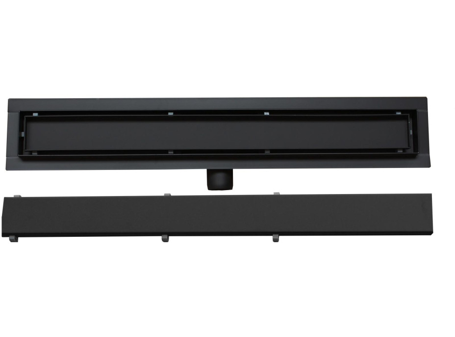 Sprchový žľab MAXMAX Mexen FLAT 2v1 - čierny, 1710110 - 110 cm