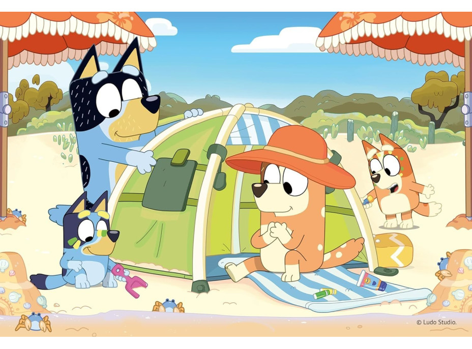 RAVENSBURGER Puzzle Bluey na pláži 35 dielikov