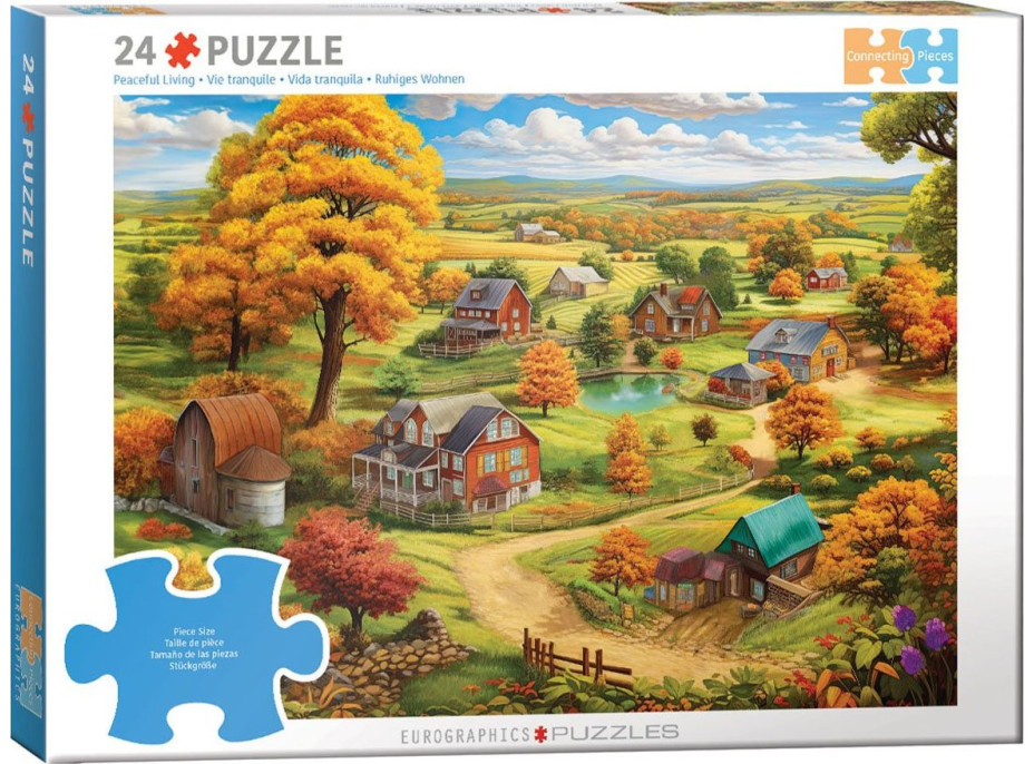 EUROGRAPHICS Puzzle Connecting Pieces: Pokojný život 24 dielikov