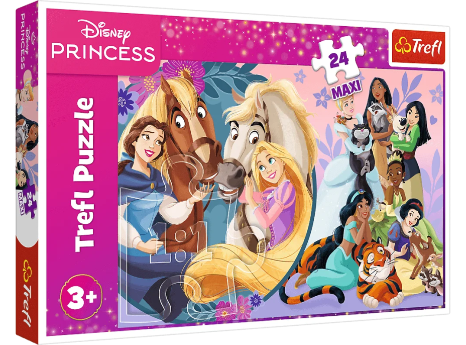 TREFL Puzzle Disney Princezné: Úsmev priateľstva MAXI 24 dielikov