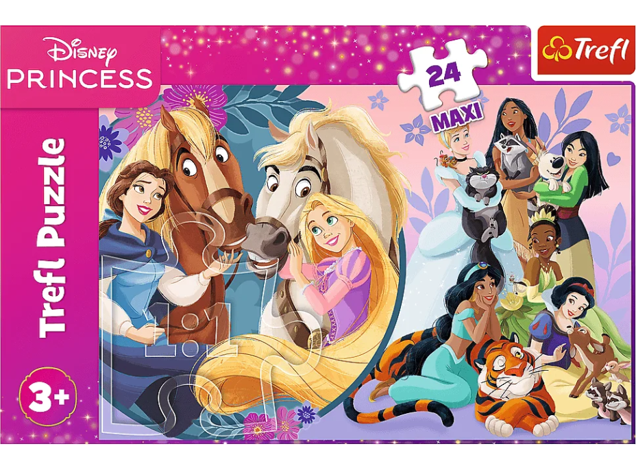 TREFL Puzzle Disney Princezné: Úsmev priateľstva MAXI 24 dielikov