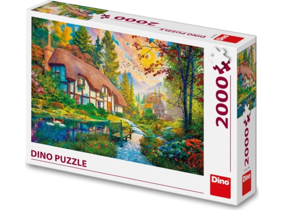 DINO Puzzle Domček pri rieke 2000 dielikov