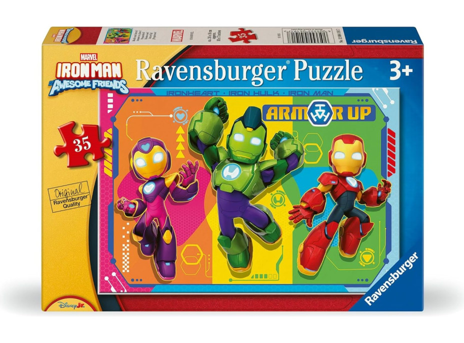 RAVENSBURGER Puzzle Iron Man a jeho úžasní priatelia 35 dielikov