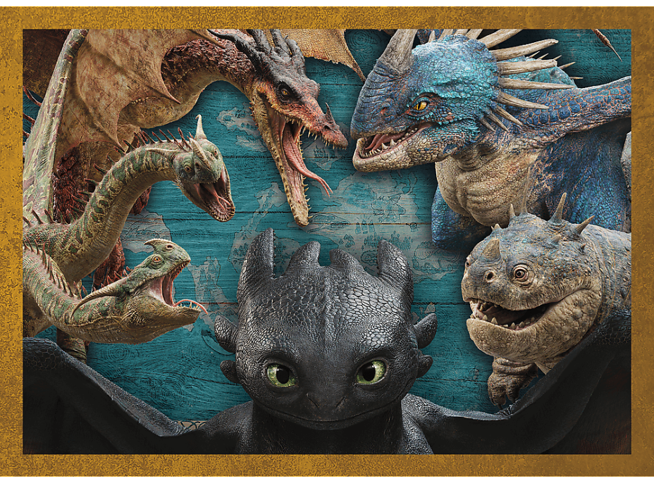 TREFL Puzzle Ako vycvičiť draka: Dračie dni 4v1 (35,48,54,70 dielikov)