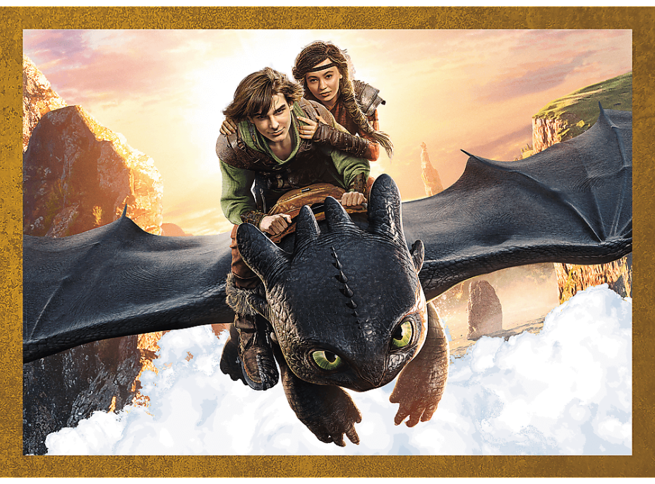 TREFL Puzzle Ako vycvičiť draka: Dračie dni 4v1 (35,48,54,70 dielikov)